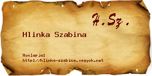 Hlinka Szabina névjegykártya
